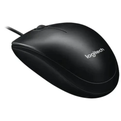 Logitech Žični Optički Miš 1000 DPI, 3 Tastera, USB, Ambidekstrnski, Crni