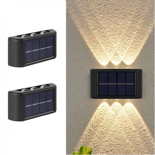 Nazidna solarna lampa u dva smera - 2 kom. - Led spoljna rasveta Nazidna solarna lampa u dva smera - 2 kom. - Led spoljna rasveta