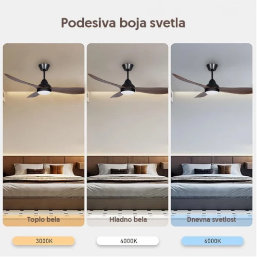 Plafonski ventilator Prosto sa LED svetlom 132cm - Plafonski ventilatori Plafonski ventilator Prosto sa LED svetlom 132cm - Plafonski ventilatori