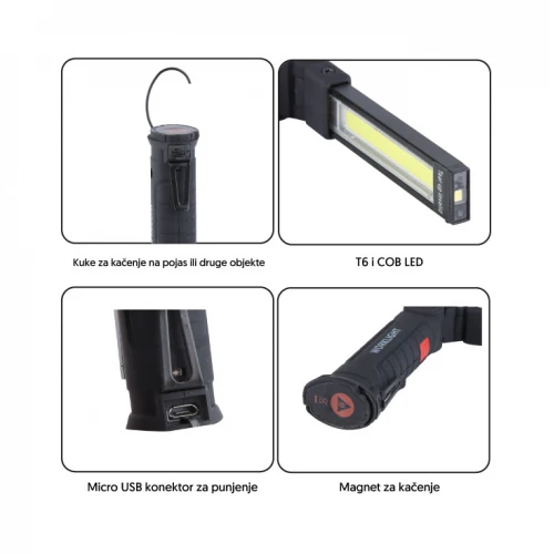 Punjiva LED baterijska lampa 3W LED Prosto - Led lampe na baterije Punjiva LED baterijska lampa 3W LED Prosto - Led lampe na baterije