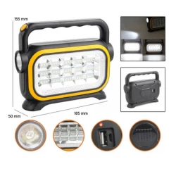 Punjiva LED baterijska lampa dvostruka