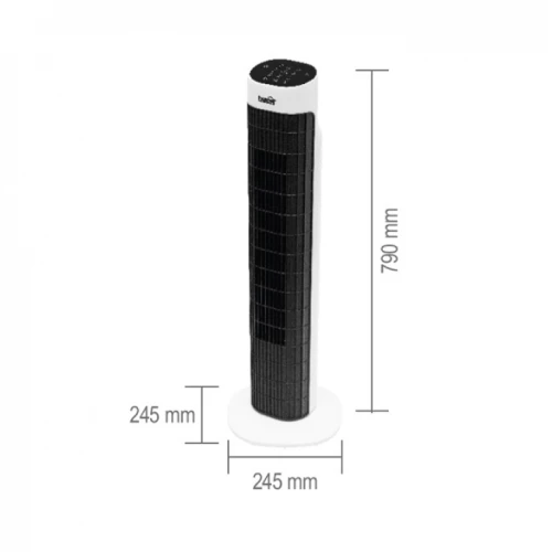 Stubni ventilator sa displejem 45W crni - Stubni ventilatori