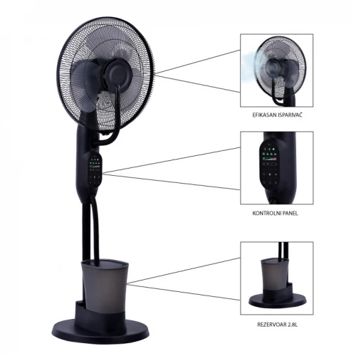 Ventilator sa isparivačem vode PROSTO - Stojeći ventilatori Ventilator sa isparivačem vode PROSTO - Stojeći ventilatori
