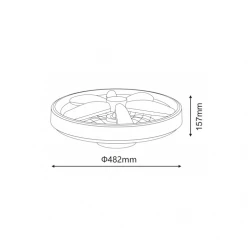 Ventilatorom sa LED plafonjerom