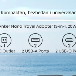 Anker 20W putni punjač sa univerzalnim utikačem (MOB03325)