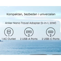 Anker 20W putni punjač sa univerzalnim utikačem (MOB03325)