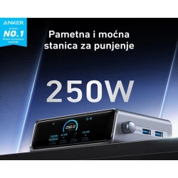 Anker 250W GaN punjač sa ekranom i 6 portova (MOB03340)