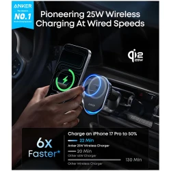 Anker 25W auto bežični magnetni držač i punjač (MOB03343)