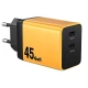 Wekome 45W GaN punjač sa 2 USB-C porta (GPS01089)
