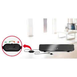Genius soundbar 2.0 za računar 3.5mm i USB crni