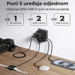 Anker 20W putni punjač sa univerzalnim utikačem (MOB03325)