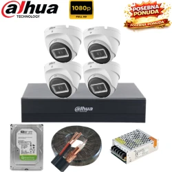 Komplet za video nadzor sa 4 kamere Dahua 1080p