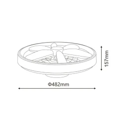 LED Plafonjera sa Ventilatorom YL-FAN-G001/B | Tiha + 3 brzine