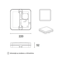 LED plafonjera 18W NORA18W/B – topla i hladna boja