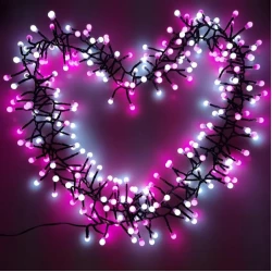 Lampice za jelku sa 100 roze i belih LED dioda 10m