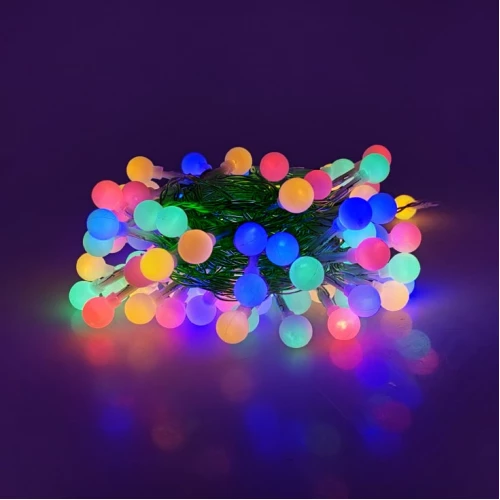 Lampice za jelku sa 100 višebojnih LED 10m + dalj. - Dekorativna rasveta