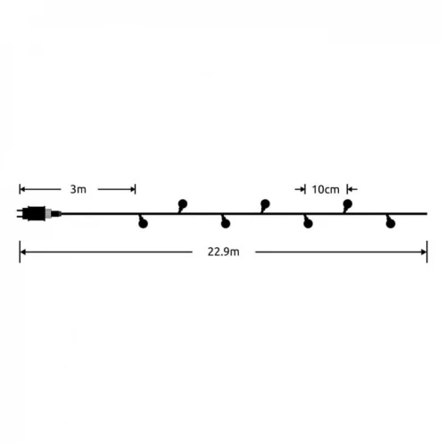 Lampice za jelku sa 200 toplo belih LED dioda 20m - Dekorativna rasveta