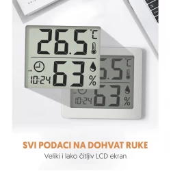 Mini termo-higrometar sa satom