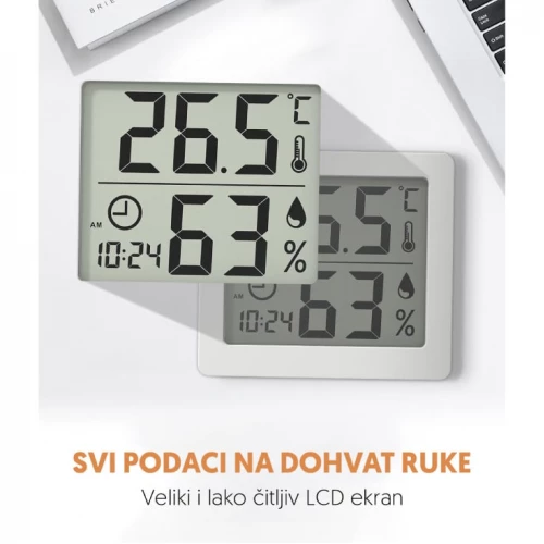 Mini termo-higrometar sa satom - Termostati za grejanje i hlađenje