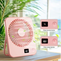 PROSTO Mini Prenosni Ventilator sa Punjivom Baterijom USB