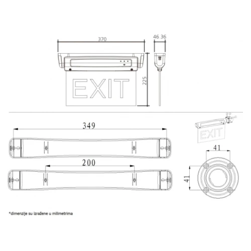 Punjiva LED nadgradna lampa LE2912 – bez žice - Led panik lampe
