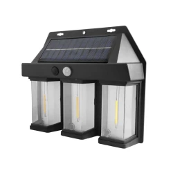 Solarna LED lampa sa senzorom pokreta 2W 3x filament topla bela
