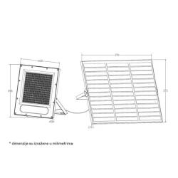 Solarni LED reflektor 240W 5000K – GN-SFL519-240W