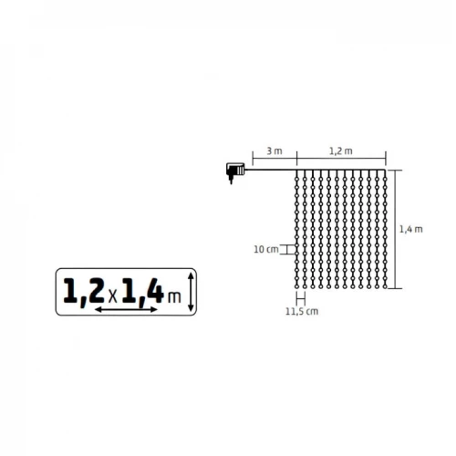 Svetleći niz sa 168 hladno belih LED dioda - Dekorativna rasveta