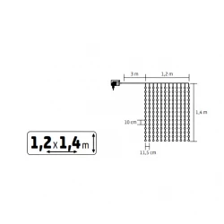 Svetleći niz sa 168 toplo belih LED dioda