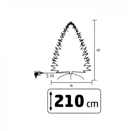 Veštačka jelka 210cm sa osvetljenjem i snegom - Dekorativna rasveta
