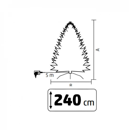 Veštačka jelka 240cm sa osvetljenjem i snegom - Dekorativna rasveta