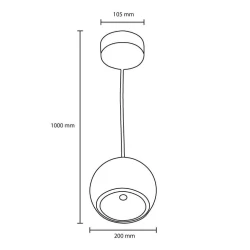 Viseća LED lampa 20W 5000K LVL11240-20/DL | Ušteda 80%