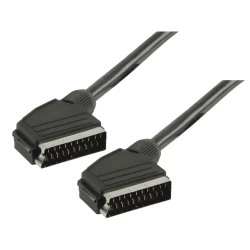 SCART kabl 3m svih 21 pinova povezano crni VC3D-3
