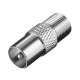 Adapter koaksijalni na F metalni srebrni FF18