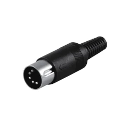DIN utikač 5 polova stereo za kabl metalni UTDIN5