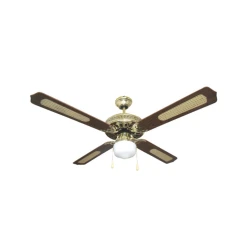 EUROLAMP plafonski ventilator sa svetlom 125cm braon zlatni E27