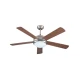 EUROLAMP plafonski ventilator sa svetlom 132cm nikl braon tajmer
