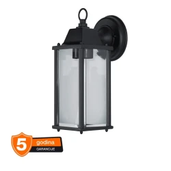 LEDVANCE zidna spoljna lampa fenjer crna E27 Smart+ staklo