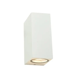 Spoljna zidna svetiljka kvadar 2x GU10 IP65 bela aluminijum W10412