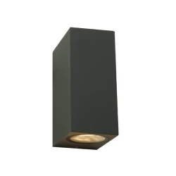 Spoljna zidna svetiljka kvadar 2x GU10 IP65 tamno siva aluminijum W10412/S