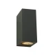 Spoljna zidna svetiljka kvadar 2x GU10 IP65 tamno siva aluminijum W10412/S