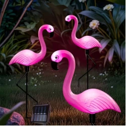 Solarne lampe flamingo, set 3 komada