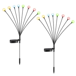 Solarne baštenske lampe RGB, set 2 komada