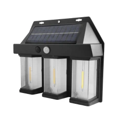 Solarna zidna lampa sa senzorom pokreta, 3 LED filamenta