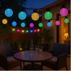 LED svetleći niz 9 m, 20 RGB kugli (USB, Bluetooth aplikacija)