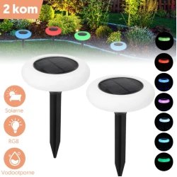 Solarne baštenske lampe RGB, set 2 komada