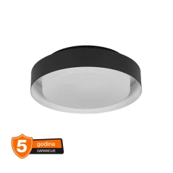 LEDVANCE LED plafonjera 2xE27 crna okrugla 29cm