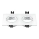 PROSTO R-A112/W dupla ugradna rozetna za 2 MR16 GU5.3 sijalice, otvor 80 x 160 mm, bela