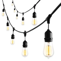 E250591 svetlosni niz 20 m sa 20 LED sijalica E27, toplo belo 2700K, IP44