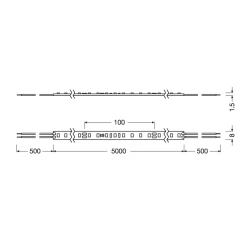 LEDVANCE LED STRIP V 1000 toplo bela 5m, 24V